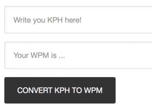 WPM to KPH